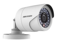 Hikvision IR Bullet Camera DS-2CE16C0T-IRPF - Overvåkingskamera - farge (Dag og natt) - 1 MP - 720p - M12-montering - fastfokal - DC 12 V