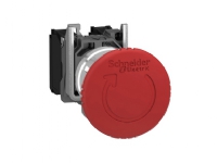 Schneider Electric XB4BS8445 Slagkontakt (paddehat-formet) Frontring metal, Med nødstopknap, Rund, kan nulstilles 120 V/AC 6 A 1 x brydekontakt, 1 x