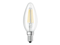 OSRAM - LED-filamentlyspære - form: mini-stearinlys - klar finish - E14 - 4 W (ekvivalent 40 W) - klasse E - varmt hvitt lys - 2700 K