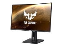 ASUS TUF Gaming VG27VQ - LED-skjerm - kurvet - 27 - 1920 x 1080 Full HD (1080p) @ 165 Hz - VA - 400 cd/m² - 3000:1 - HDR10 - 1 ms - HDMI, DVI-D, DisplayPort - høyttalere - svart
