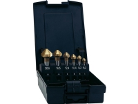 Exact 05567 Keglesænker-sæt 6 dele 6.3 mm, 8.3 mm, 10.4 mm, 12.4 mm, 16.5 mm, 20.5 mm HSS TiN Cylinderskaft 1 Set
