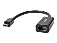 Nedis - Video adapter - Mini DisplayPort hann til HDMI hunn - 20 cm - svart - rund, 4K-støtte