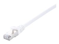 V7 - Nettverkskabel - RJ-45 (hann) til RJ-45 (hann) - 10 m - SFTP, SSTP - CAT 6 - formstøpt, uten hindringer - hvit