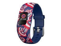 Garmin vívofit jr 2 - Marvel Captain America - aktivitetssporer med bånd - silikon - håndleddstørrelse: 130-175 mm - Bluetooth - 17.5 g