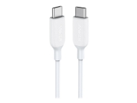 Anker PowerLine III A8852 - USB-kabel - USB-C (hann) til USB-C (hann) - 91.4 cm - USB Power Delivery (60W) - hvit