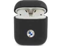 BMW Bmw Bma2Sslna Airpods Cover Navy/Navy Geniune Leather Silver Logo