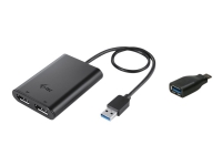 i-Tec USB 3.0 A/C Dual DP Adapter - Ekstern videoadapter - USB 3.0 - 2 x DisplayPort