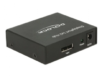 Delock - Video/lyd-splitter - 2 x DisplayPort - stasjonær
