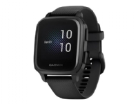 Garmin Venu Sq Music Edition - Svart - sportsur med bånd - silikon - svart - håndleddstørrelse: 125-190 mm - display 1.3 - Bluetooth, Wi-Fi, NFC, ANT+ - 37.6 g