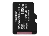 Kingston Canvas Select Plus - Flashminnekort - 128 GB - A1 / Video Class V10 / UHS Class 1 / Class10 - microSDXC UHS-I