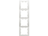 PEHA Badora, 4-modul afdækningsramme, Horisontale og vertikale, IP20, hvid RAL9010