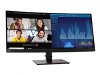 Lenovo ThinkVision P34w-20 - LED-skjerm - kurvet - 34.14 - 3440 x 1440 UWQHD - IPS - 300 cd/m² - 1000:1 - 4 ms - 2xHDMI, 2xDisplayPort, USB-C - ravnsort
