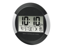 Hama PP-245 - Klokke - elektronisk - skrivebord, veggmonterbar - 24.5 cm - grå, svart