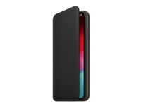 Apple Folio - Lommebok for mobiltelefon - lær - svart - for iPhone XS Max