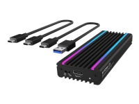 RaidSonic ICY BOX IB-1824ML-C31 - Drevkabinett - M.2 - M.2 NVMe Card - USB 3.2 (Gen 2) - svart