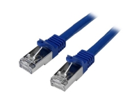 StarTech.com 1m CAT6 Ethernet Cable, 10 Gigabit Shielded Snagless RJ45 100W PoE Patch Cord, CAT 6 10GbE SFTP Network Cable w/Strain Relief, Blue, Fluke Tested/Wiring is UL Certified/TIA - Category 6 - 26AWG (N6SPAT1MBL) - Koblingskabel - RJ-45 (hann)