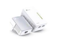 TP-Link TL-WPA4220T KIT AV500 Powerline Universal WiFi Range Extender, 2 Ethernet Ports, Network Kit - Strømlinjeadaptersett - HomePlug AV (HPAV) - 802.11b/g/n - veggpluggbar