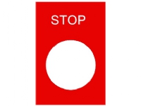 SCHNEIDER ELECTRIC Skilt Sort/rød medt tekst Stop 30x40mm
