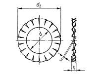 TOOLCRAFT A5,1 D6798 194755 Stjernefjederskiver Indvendig diameter: 5.3 mm M5 DIN 6798 Fjederstål 100 stk