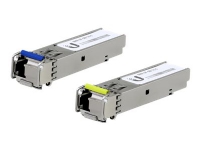 Ubiquiti U Fiber - SFP (mini-GBIC) transceivermodul - GigE - LC-enkeltmodus - opp til 3 km - 1310/1550 (TX) / 1550/1310 (RX) nm (en pakke 2)
