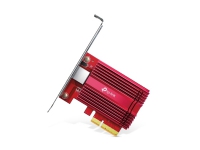 TP-LINK TX401, Intern, Koblet med ledninger (ikke trådløs), PCI Express, Ethernet, 10000 Mbit/s, Rød