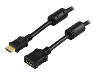 DELTACO HDMI-121 - HDMI-forlengelseskabel - HDMI hann til HDMI hunn - 1 m