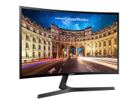 Samsung C24F396FHR - LED-skjerm - kurvet - 24 (23.5 synlig) - 1920 x 1080 Full HD (1080p) @ 60 Hz - VA - 250 cd/m² - 3000:1 - 4 ms - HDMI, VGA - skinnende svart
