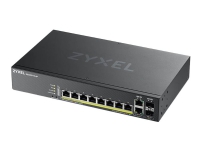 Zyxel GS2220-10HP - Switch - Styrt - 8 x 10/100/1000 (PoE+) + 2 x kombo-Gigabit SFP - rackmonterbar, veggmonterbar - PoE+ (180 W)