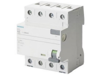 SIEMENS Fejlstrømsafbryder type A 25A 3 polet + nul 30mA udløsestrøm 400V 4 modul bredde