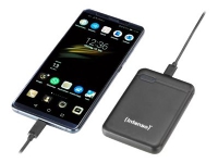 Intenso Powerbank XS5000 - Strømbank - 5000 mAh - 2.1 A - 2 utgangskontakter (USB, USB-C) - på kabel: USB-C - svart