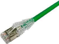 NETCONNECT Patchkabel kat 6A S/FTP PiMF, længde: 0,25 m farve: grøn med LSZH kappe