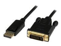StarTech.com 6 ft DisplayPort to DVI Active Adapter Converter Cable - 6ft (1.8m) Active DP to DVI M/M Cable for PC - 1920x1200 - Black (DP2DVIMM6BS) - Skjermkabel - DisplayPort (hann) til DVI-D (hann) - 1.8 m - aktiv - svart - for P/N: TB3CDK2DP, TB3
