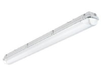Alhama LED armatur 1500mm 58W 6070lm 4000K, Polyesterskærm, Plast klips