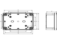 Kasse abs 116X74X62 gråt låg - (5 stk.)