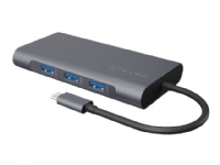 ICY BOX IB-DK4040-CPD - Dokkingstasjon - USB-C - VGA, HDMI