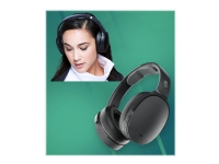 Skullcandy HESH ANC - Hodetelefoner med mikrofon - full størrelse - Bluetooth - trådløs, kablet - aktiv støydemping - ekte svart