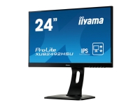 iiyama ProLite XUB2492HSU-B1 - LED-skjerm - 24 (23.8 synlig) - 1920 x 1080 Full HD (1080p) @ 60 Hz - IPS - 250 cd/m² - 1000:1 - 4 ms - HDMI, VGA, DisplayPort - høyttalere - svart