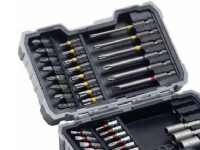 Bosch X-Pro - Sett for skrutrekker og sokkeldel - 43 deler - 1/4 - torx, phillips, pozidriv, hex, slot, inngrepssikret torx - 6 mm, 8 mm, 10 mm - lengde: 25 mm, 75 mm
