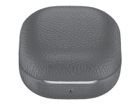 Samsung Leather Cover EF-VR180 - Beskyttende deksel for ladeboks for tådløse ørepropper - bløt kalveskinnlær - grå - for Galaxy Buds Live, Buds Pro