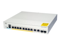 Cisco Catalyst 1000-8P-E-2G-L - Switch - Styrt - 4 x 10/100/1000 (PoE+) + 4 x 10/100/1000 + 2 x kombo Gigabit SFP (opplink) - rackmonterbar - PoE+ (67 W)