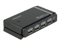 Delock DisplayPort 1.4 Switch 2 x 2 DisplayPort in to 1 x 2 DisplayPort out 8K - Video/audio switch - stasjonær