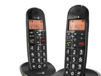 DORO PhoneEasy 100W Duo - Trådløs telefon med anrops-ID - DECT\GAP - svart + ekstra håndsett