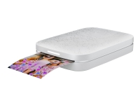 HP Sprocket 200 - Skirver - farge - sink - 50.8 x 76 mm inntil 0.67 min/side (farge) - kapasitet: 10 ark - Bluetooth 5.0 - lunaperle - med HP ZINK Sticky-Backed Photo Paper (10 ark)