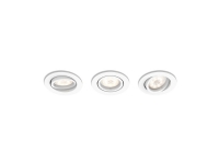 Philips myLiving Innfelt spot, Innsunket spotlight, Ikke-utskiftbare pærer, 3 ampuller, LED, 13,5 W, Hvit