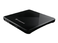 Transcend 8X DVDS-K - Platestasjon - DVD±RW (±R DL) / DVD-RAM - 8x/8x/5x - USB 2.0 - ekstern - svart
