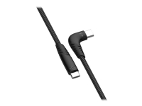 Silicon Power Boost Link LK50CC - USB-kabel - USB-C (hann) til USB-C (hann) vinklet - USB 2.0 - 1 m - USB Power Delivery (3A, 60W) - grå