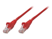 Intellinet Network Patch Cable, Cat6, 1.5m, Red, Copper, U/UTP, PVC, RJ45, Gold Plated Contacts, Snagless, Booted, Lifetime Warranty, Polybag - Koblingskabel - RJ-45 (hann) til RJ-45 (hann) - 1.5 m - UTP - CAT 6 - med støvel, uten hindringer - rød