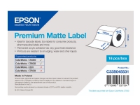 Epson Premium - Matt - 102 x 51 mm 650 etikett(er) (1 rull(er) x 650) stanseskårne etiketter - for Epson TM-C3400-LT ColorWorks CW-C4000E TM C3400, C3400BK, C3400E, C3400U, C3500