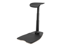 DELTACO Office Premium - Lærestol - ergonomisk - kurvet kant - polyuretanskum - svart