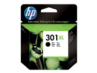 HP 301XL - Høy ytelse - svart - original - blekkpatron - for Deskjet 1050A J410, 1051A J410, 10XX, 10XX J410, 15XX, 2000, 2050 J510, 2050A J510, 2054A J510, 25XX, 3000, 3050 J610, 3050A J611, 3052A J611, 3054A J611, 3055A J611, 3057A J611, 3059A J611